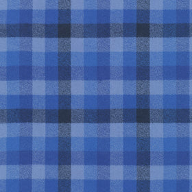 Mammoth Flannel Wide - Plaid Royal Yardage