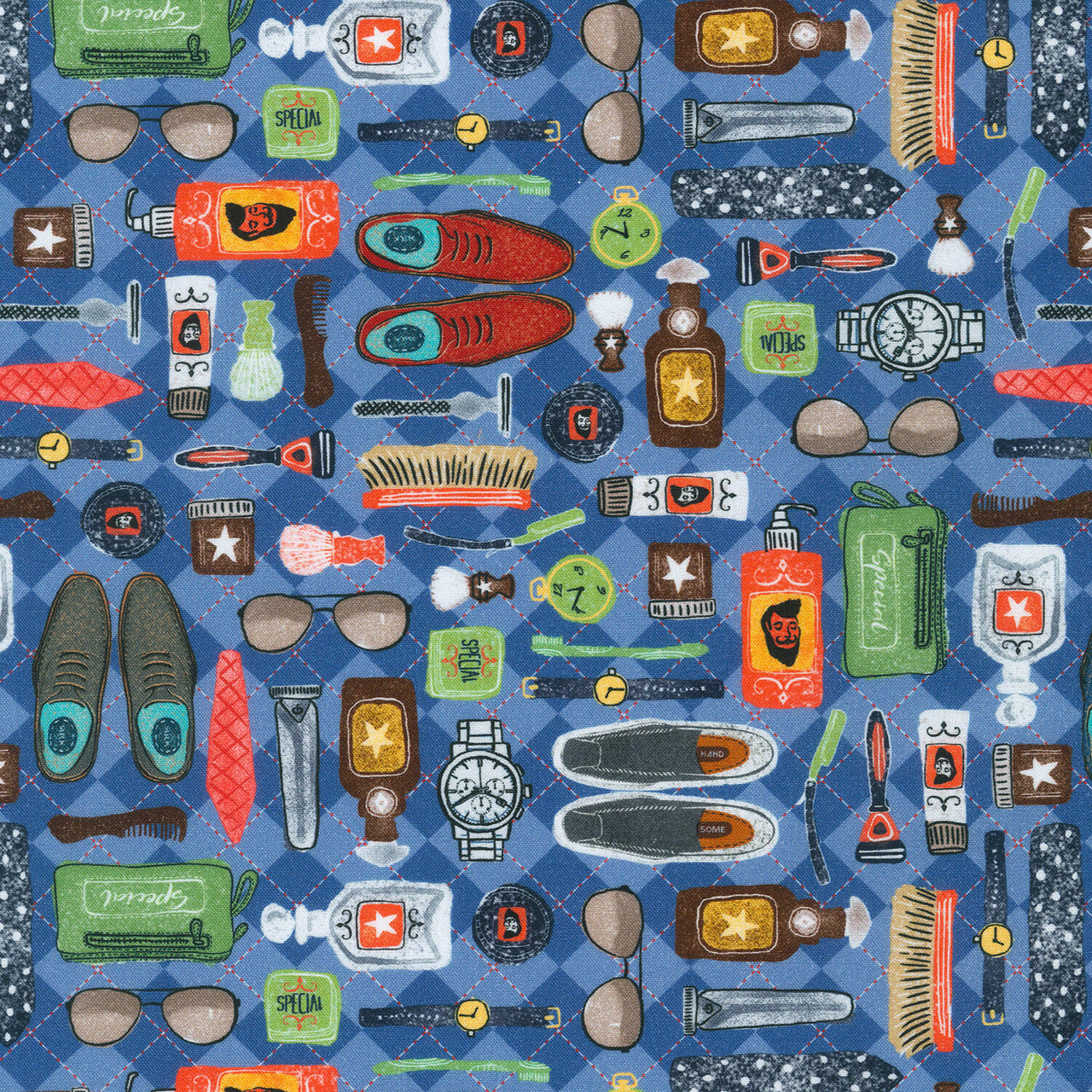 Man Cave - Grooming Denim Yardage