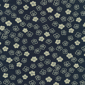 Nara Homespun - Asian Floral Navy Yardage