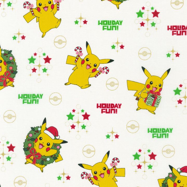 Pokemon - Pikachu Cream Yardage