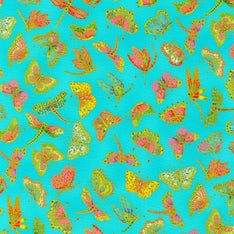 Parvaneh's Butterflies - Aqua Yardage