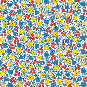 Playful - Dainty Flowers Vintage White Yardage