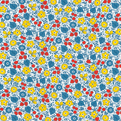 Playful - Dainty Flowers Vintage White Yardage
