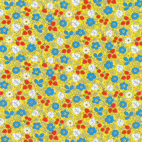 Playful - Dainty Flowers Vintage Butterscotch Yardage