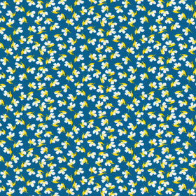 Playful - Small Flowers Blue Yardage