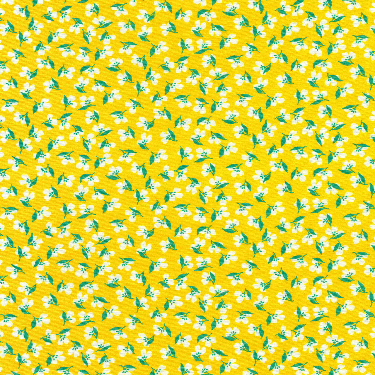 Playful - Small Flowers Butterscotch Yardage