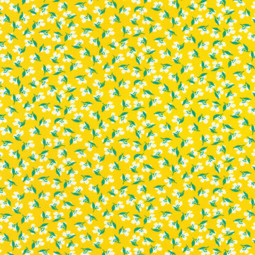 Playful - Small Flowers Butterscotch Yardage