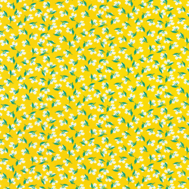 Playful - Small Flowers Butterscotch Yardage