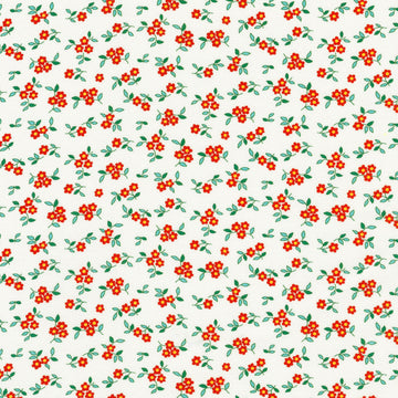 Playful - Small Flowers Red Yardage