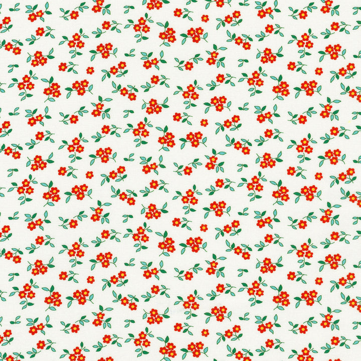 Playful - Small Flowers Red Yardage