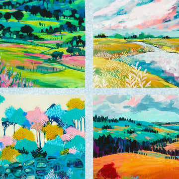 Painterly Trees - Meadow Scenic Garden Panel