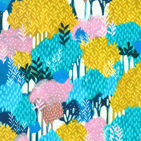Painterly Trees -Trellis Garden Yardage