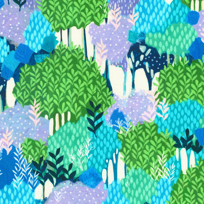 Painterly Trees - Forest Riviera Yardage