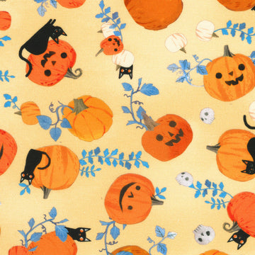 Pumpkin Pals - Pumpkins Caramel Yardage