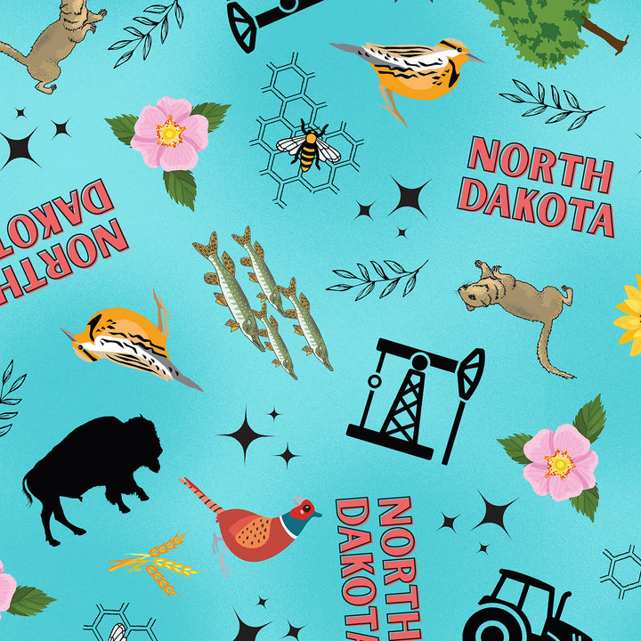 Quilting Across The Dakotas - Teal Yardage