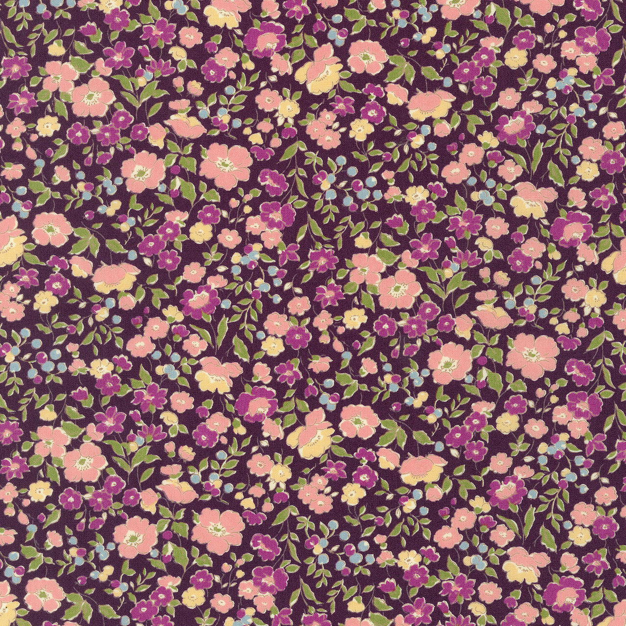 Sevenberry: Petite Garden - Purple Yardage