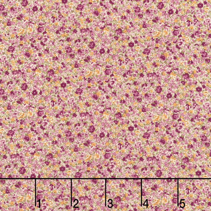 Sevenberry: Petite Garden Lawn - Packed Floral Lilac Yardage