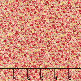 Sevenberry: Petite Garden Lawn - Packed Floral Red Yardage