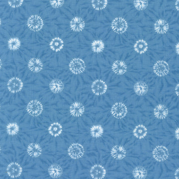 Shibori Blues - Sunbursts Blue Yardage