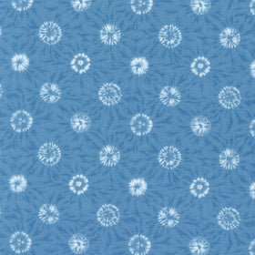 Shibori Blues - Sunbursts Blue Yardage