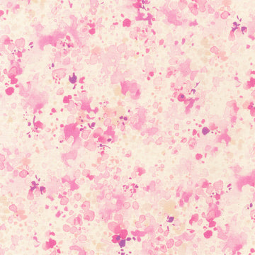 Spring Shower - Splatter Pink Yardage