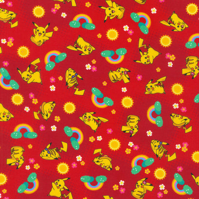 Sunny Days Pokemon - Pikachu Red Yardage