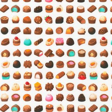 Sweet Tooth - Chocolate White Yardage