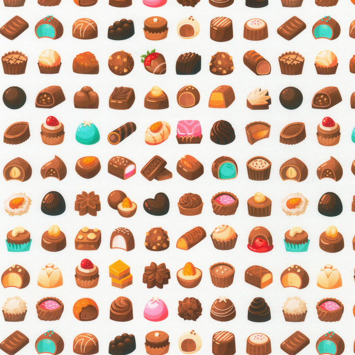 Sweet Tooth - Chocolate White Yardage