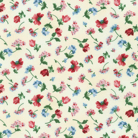 Softly - Flowers Natural Yardage