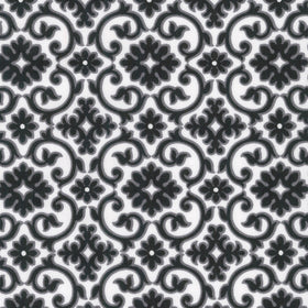 Softly - Quatrefoil Black Yardage