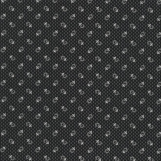 Softly - Petite Floral Black Yardage