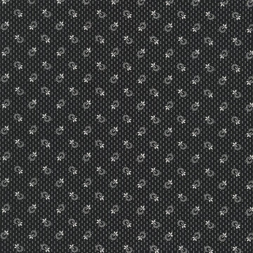 Softly - Petite Floral Black Yardage