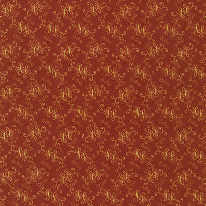 Stone Bridge - Swirls Red Yardage