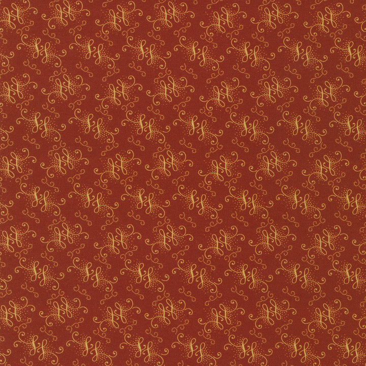 Stone Bridge - Swirls Red Yardage