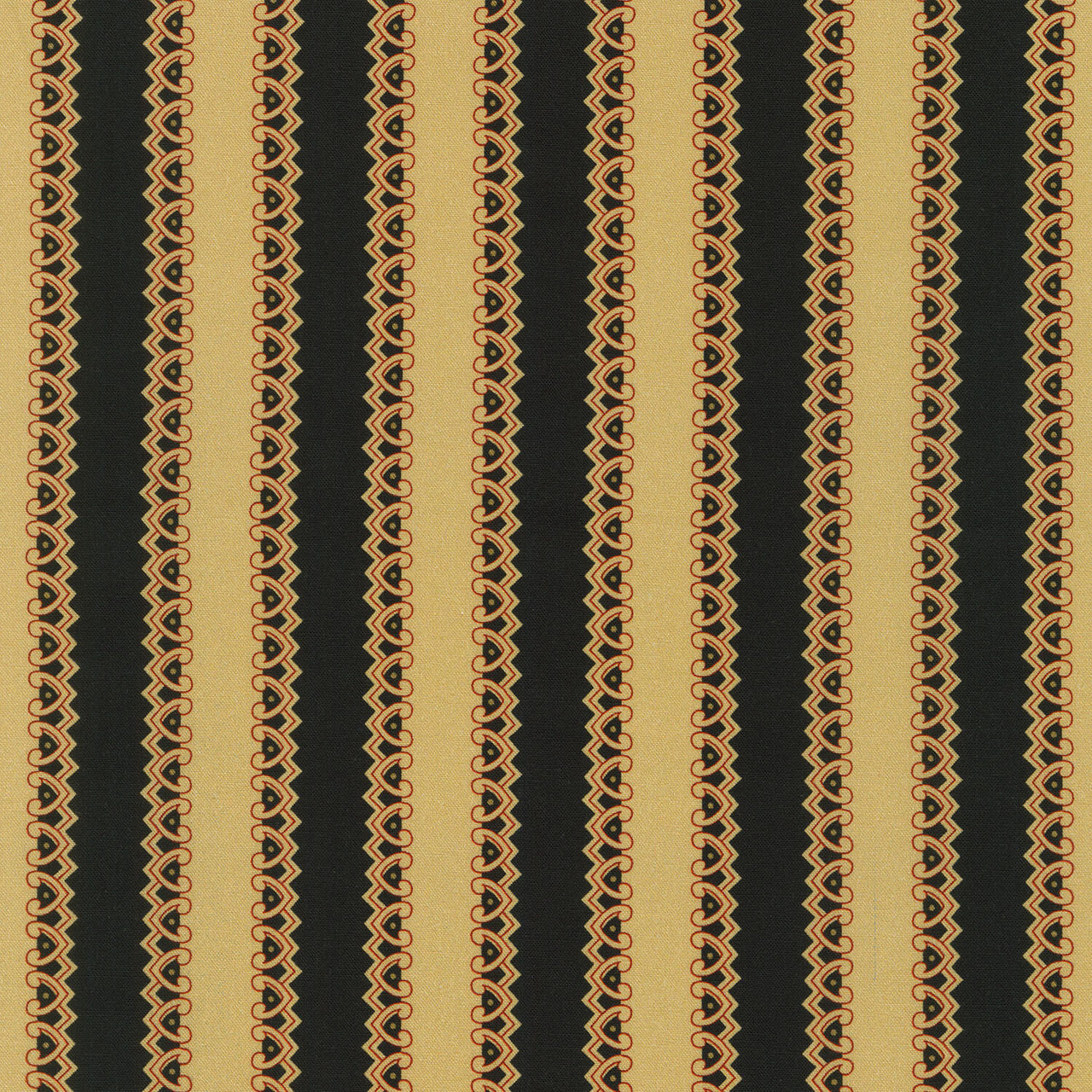Stone Bridge - Stripe Black Yardage