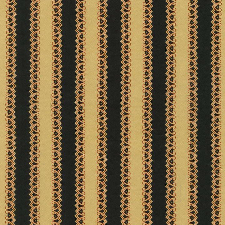 Stone Bridge - Stripe Black Yardage