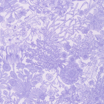 Seeds To Sew - Florals and Foliage Lavender Yardage