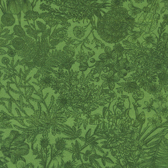 Seeds To Sew - Florals and Foliage Forest Yardage