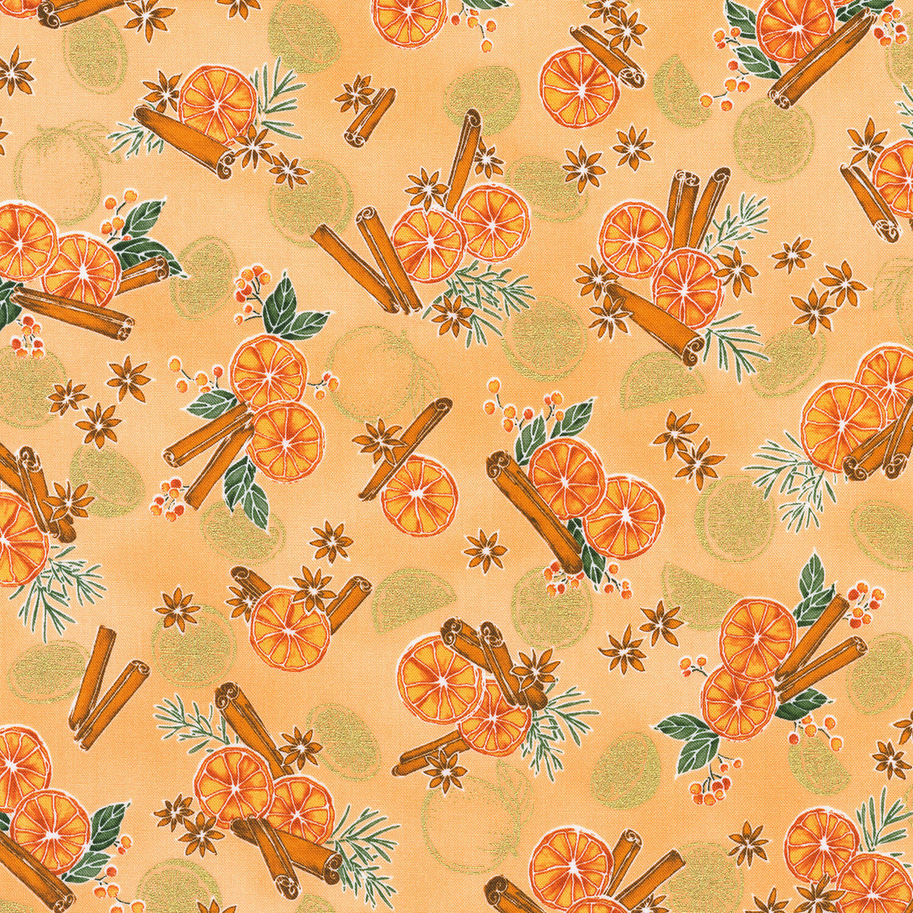 Sweet Pumpkin Spice - Cinnamon Sticks Pumpkin Yardage