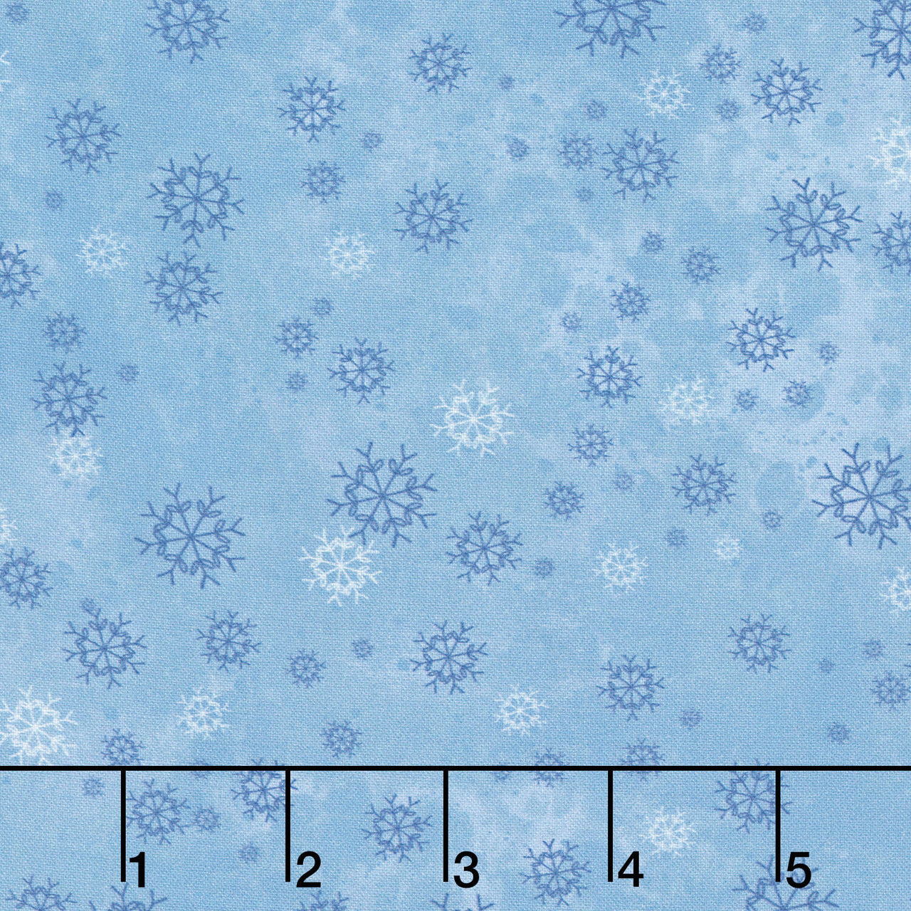 Snowy Fable - Snowflakes Blue Yardage