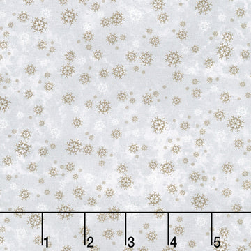 Snowy Fable - Snowflake Grey Yardage