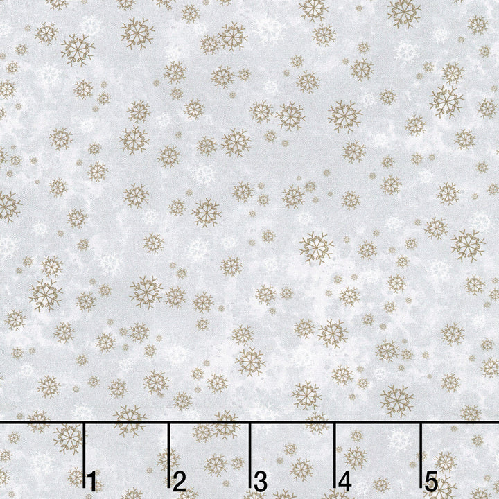 Snowy Fable - Snowflake Grey Yardage