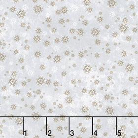 Snowy Fable - Snowflake Grey Yardage
