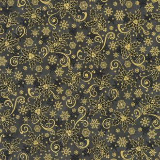 Traditional Trimmings - Charcoal Yardage
