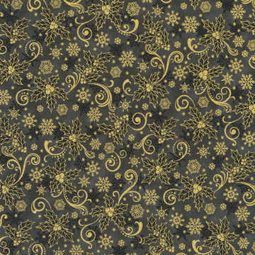 Traditional Trimmings - Charcoal Yardage