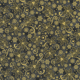 Traditional Trimmings - Charcoal Yardage