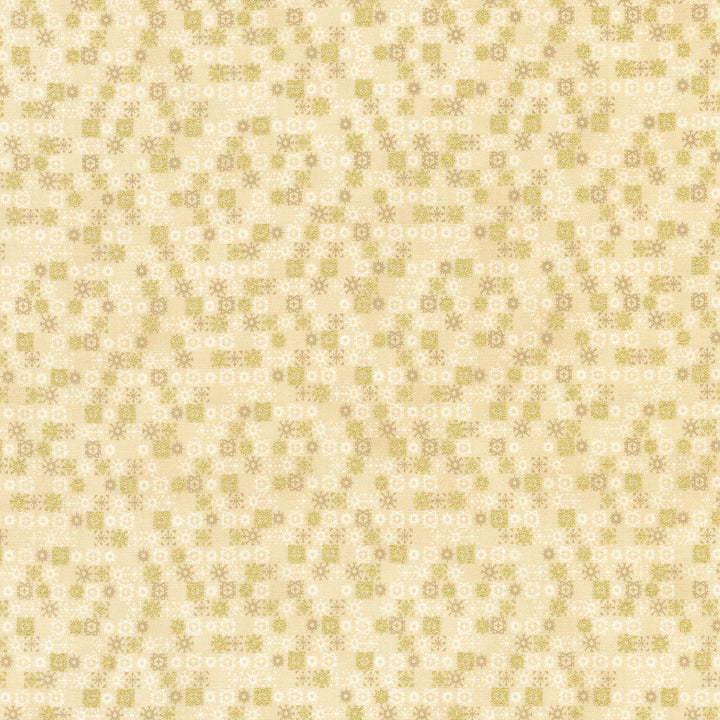 Traditional Trimmings - Tiny Snowflakes Cream Yardage
