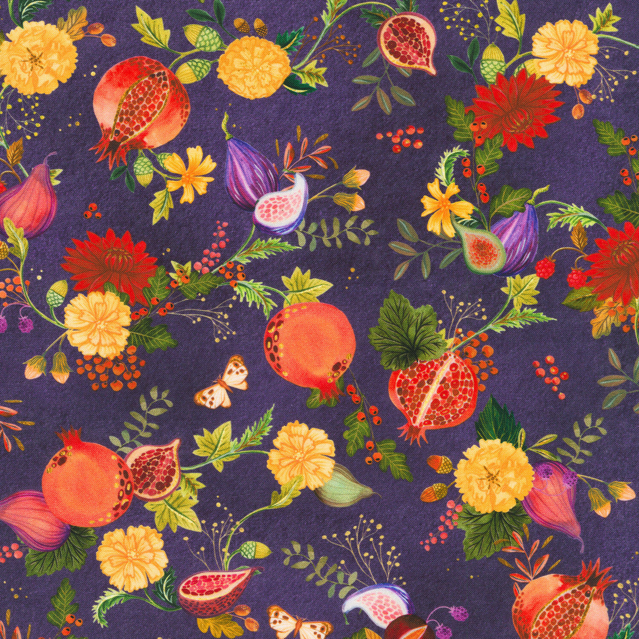 Thankful - Aubergine Yardage