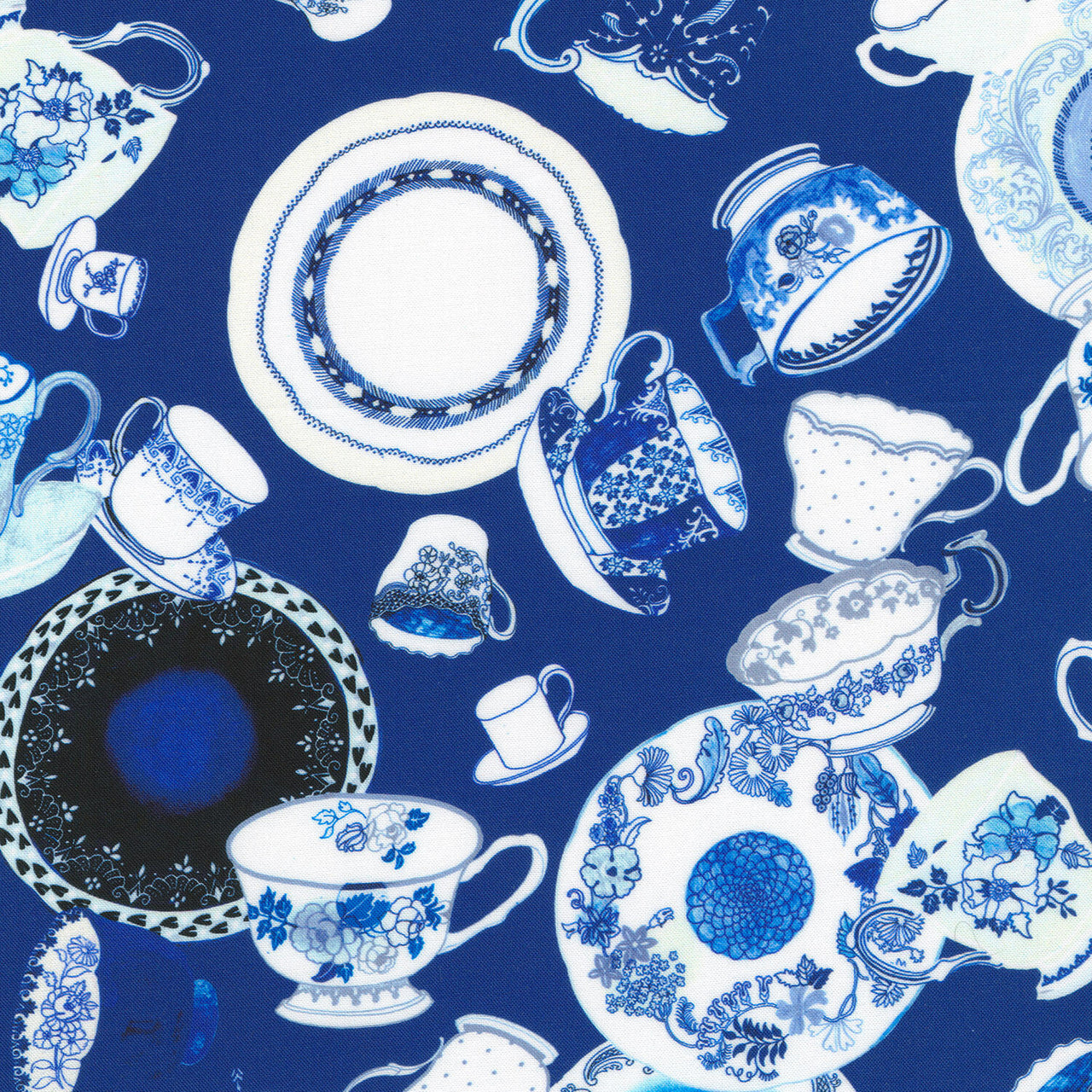 Teahouse - Dishes Delft Yardage
