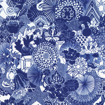 Teahouse - Asian Collage Delft Yardage